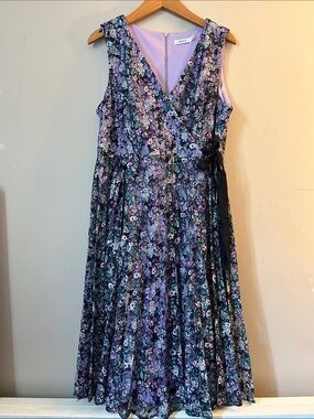 Ricki's Lavender and Black Floral Wrap Dress